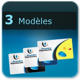 Cartes de visite 3 Modèles (prix pour 3 visuels différents - la quantité représente le total des 3 Modèles )