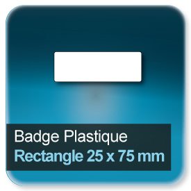 Badge Rectangle 25x75 mm