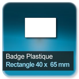 Badge Rectangle 40x65 mm