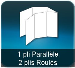 Dépliants / Plaquettes 1 pli parallele + 2 plis roules