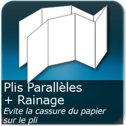 Dépliants / Plaquettes 7 plis parallèle + Rainage