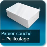 Autocollant & Étiquette Papier couché blanc + pelliculage