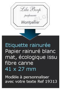 Autocollant & Étiquette Etiquette en papier rainuré mat, Format Rectangle 4,1x2,7 cm - modèle Blanc  -  n19313- Livré en rouleau