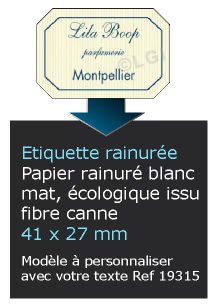 Autocollant & Étiquette Etiquette en papier rainuré mat, Format Rectangle 4,1x2,7 cm - modèle beige  -  n19315- Livré en rouleau