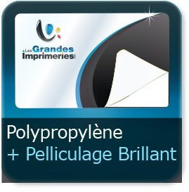 Autocollant & Étiquette Etiquette en Polypropylène + Pelliculage Brillant au Recto