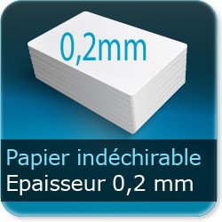 Autocollant & Étiquette Papier couché indéchirable 0,2mm