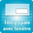 Enveloppes 100g Opale avec fenêtre