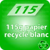 Autocollant & Étiquette 115g papier recyclé blanc