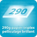 Autocollant & Étiquette 290g papier triplex avec pelliculage brillant