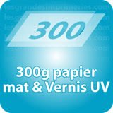 Autocollant & Étiquette 300g papier mat avec vernis UV