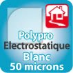 Autocollant & Étiquette Polypro 50 microns Blanc Electrostatique
