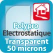 Autocollant & Étiquette Polypro 50 microns Transparent Electrostatique