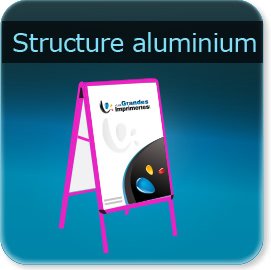 Kakémono / roll up structure aluminium pliable