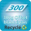 Pancarte Accroche porte 300g Offset recyclé blanc epais
