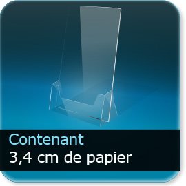 Présentoir Contenant 3,4 cm de papier