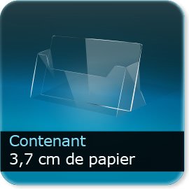 Présentoir Contenant 3,7 cm de papier