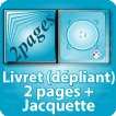 CD DVD Gravure & Packaging Livret 2 pages + jacquette