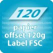 Pochette couvert addition serviette 120g Offset Blanc Label FSC