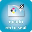 Étiquette non adhésive perforée quadri recto