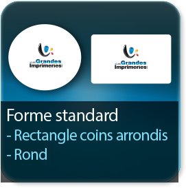 Autocollant professionnel & étiquette adhésive Rond ou coins arrondis