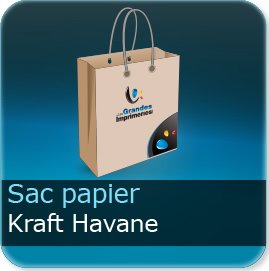 Sac Publicitaire Sac Papier  Kraft Havane