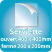 Pochette couvert addition serviette ouvert 400x400mm_femé 200x200mm