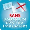 Classeur carton polypro SANS Porte-carte de visite transparent adhésif