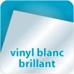 Autocollant & Étiquette Vinyl Blanc brillant