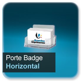 Cartes de visite Porte badge horizontal pour badge 86x54mm n9211